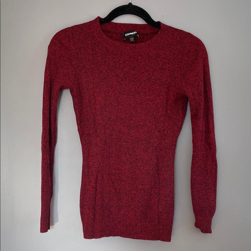 Express Vibrant Red Knit Top